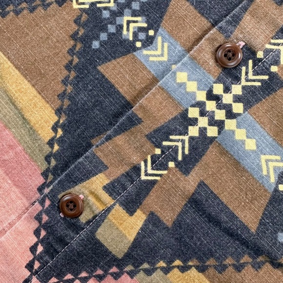 FRYE AND CO Southwestern Aztec Geometric Print Shirt Men's 2XL Outdoors Camping - Picture 6 of 10
